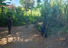 Satgas TMMD Ke-128 Kodim 0820/Probolinggo dan Warga Desa Brabe Gelar Pembersihan Jalan di Dusun Klagin