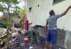 Satgas TMMD Probolinggo Dan Warga Gotong Royong Plester Tembok, Pembangunan Musholla Progres 80 persen